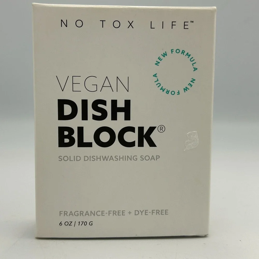 No Tox Life Solid Dish Block Vegan Zero Waste Sustainable Eco Aesthetic Dye Free